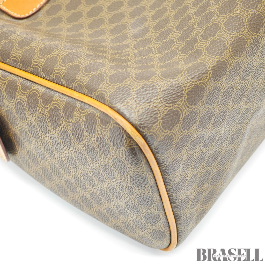 CELINE セリーヌ マカダムハンドバッグ ミニボストンバッグ バッグ ブラウン レディース