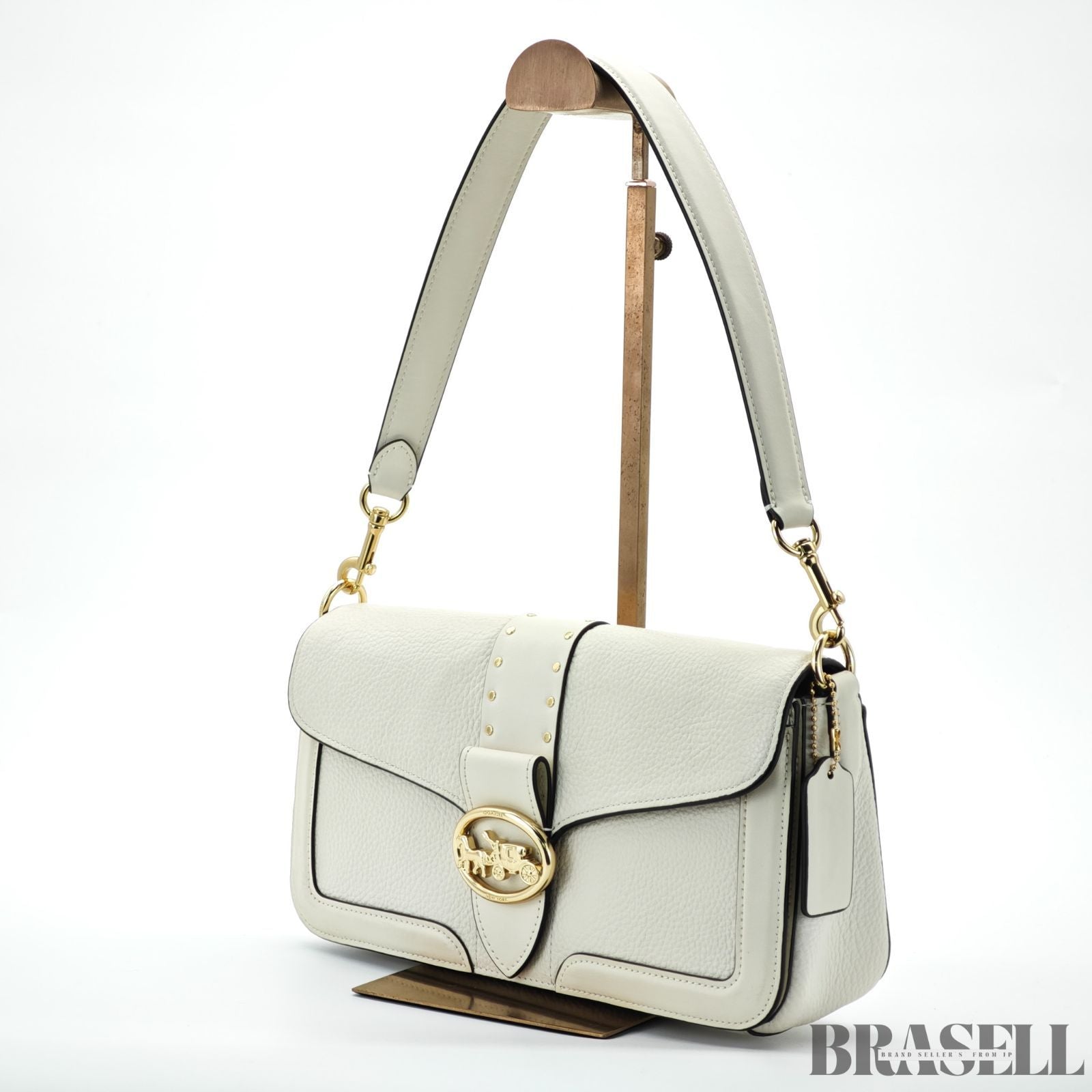 COACH コーチ サルキー F05497 バッグ ハンドバッグ フラップ コンパクト チョーク アイボリー レディース 保存袋