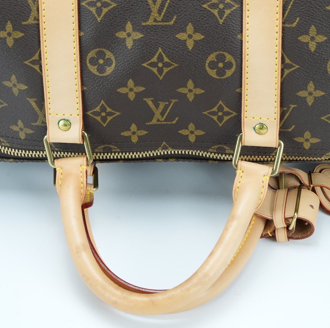 LOUIS VUITTON ルイ・ヴィトン キーポル55 M41416 ボストンバッグ 旅行 大容量 ブラウン レディース メンズ ショルダーストラップ パドロック