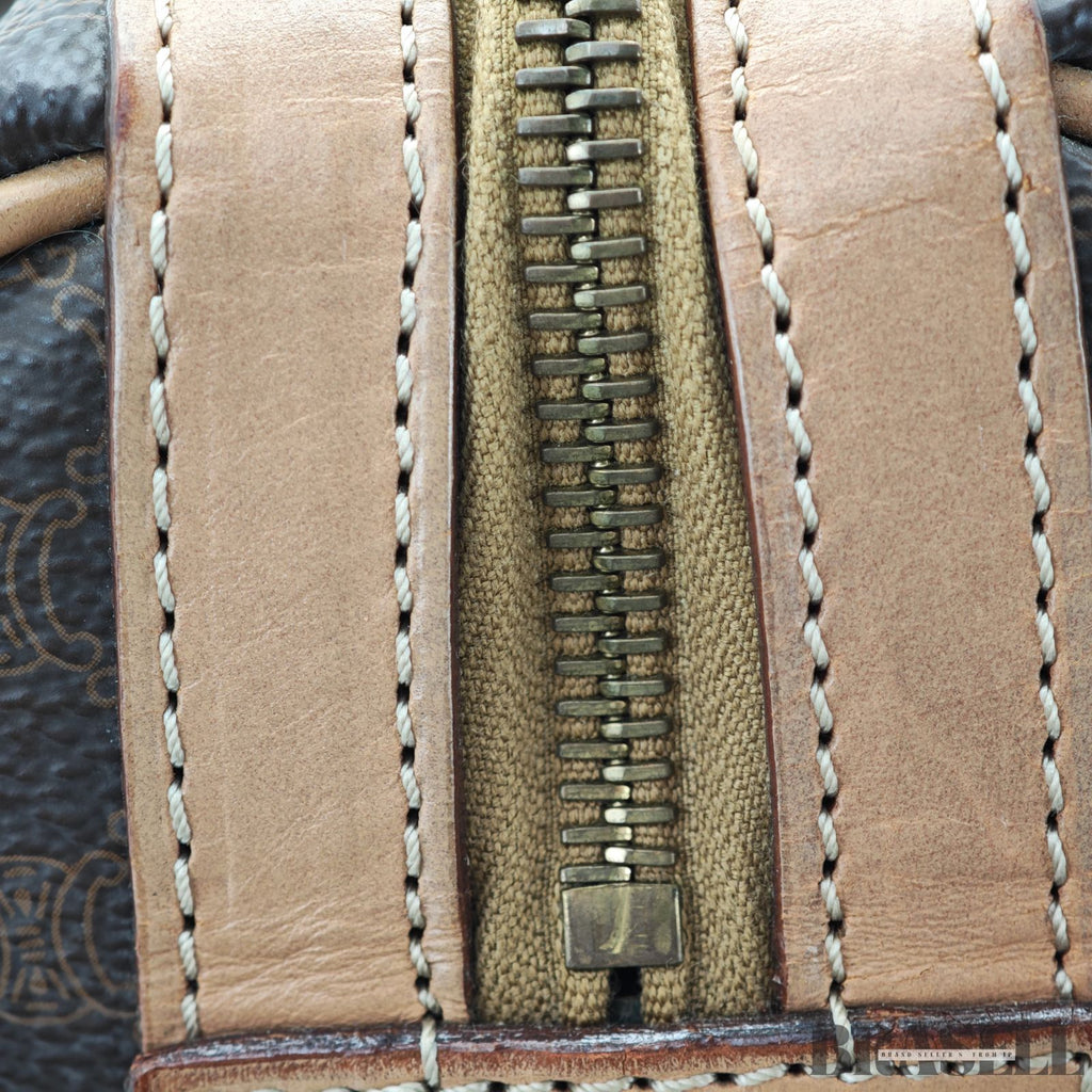 CELINE セリーヌ マカダムハンドバッグ ミニボストンバッグ バッグ ボストンバッグ ブラウン レディース