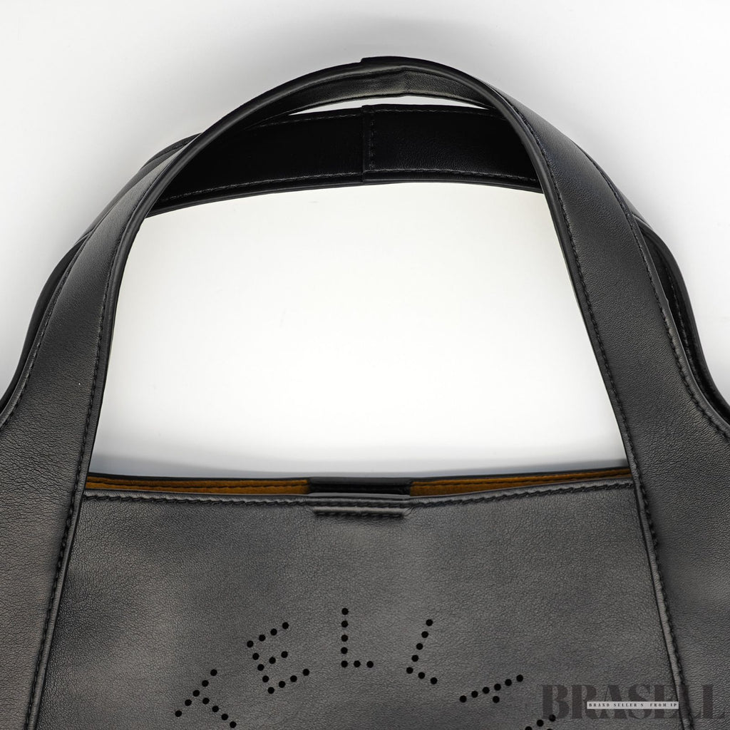 Stella McCartney ステラマッカートニー レザートートバッグ 513860W9923 バッグ ハンドバッグ ショルダーバッグ 2way ポーチ付き ブラック レディース 保存袋, ショルダーストラップ