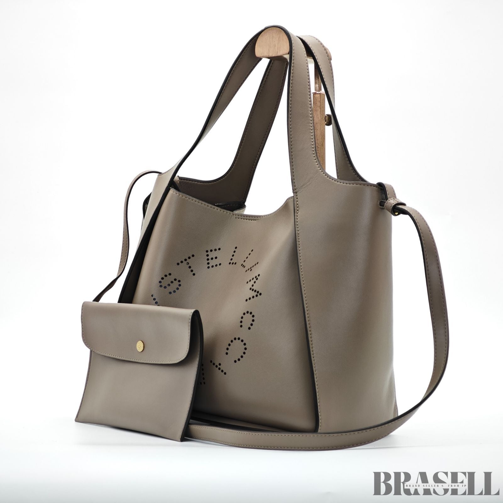 Stella McCartney ステラマッカートニー 2WAYトートバッグ 513860 バッグ トートバッグ ケース付き 大容量 グレージュ レディース メンズ ショルダーストラップ