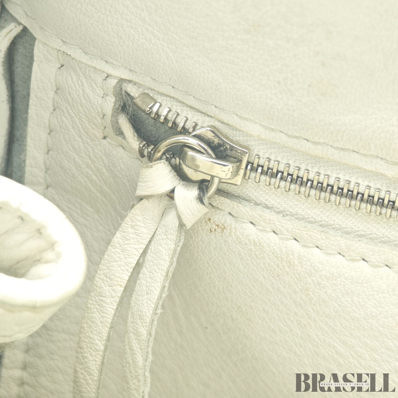 BALENCIAGA バレンシアガ THE PAPER 370926 バッグ 2way ハンドバッグ ショルダーバッグ アイボリー レディース ショルダーストラップ