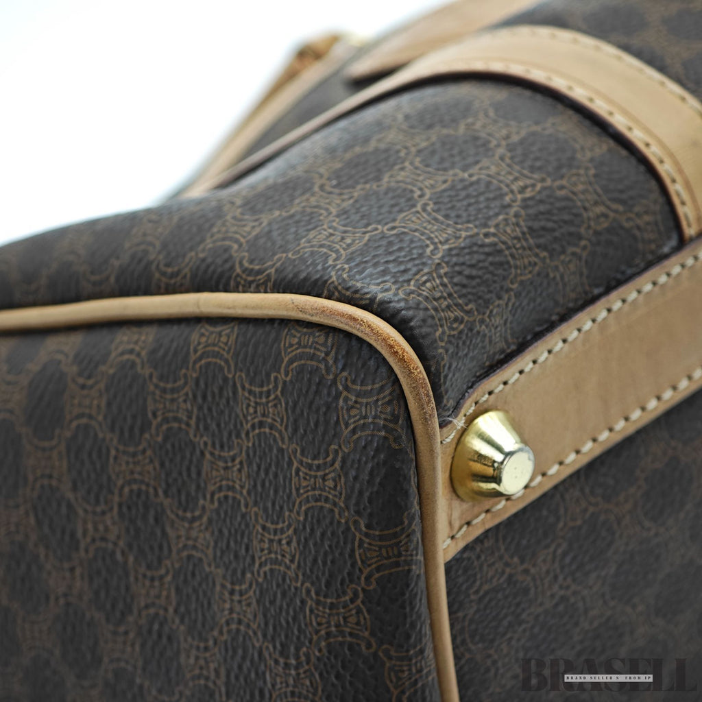 CELINE セリーヌ マカダムハンドバッグ ミニボストンバッグ バッグ ボストンバッグ ブラウン レディース