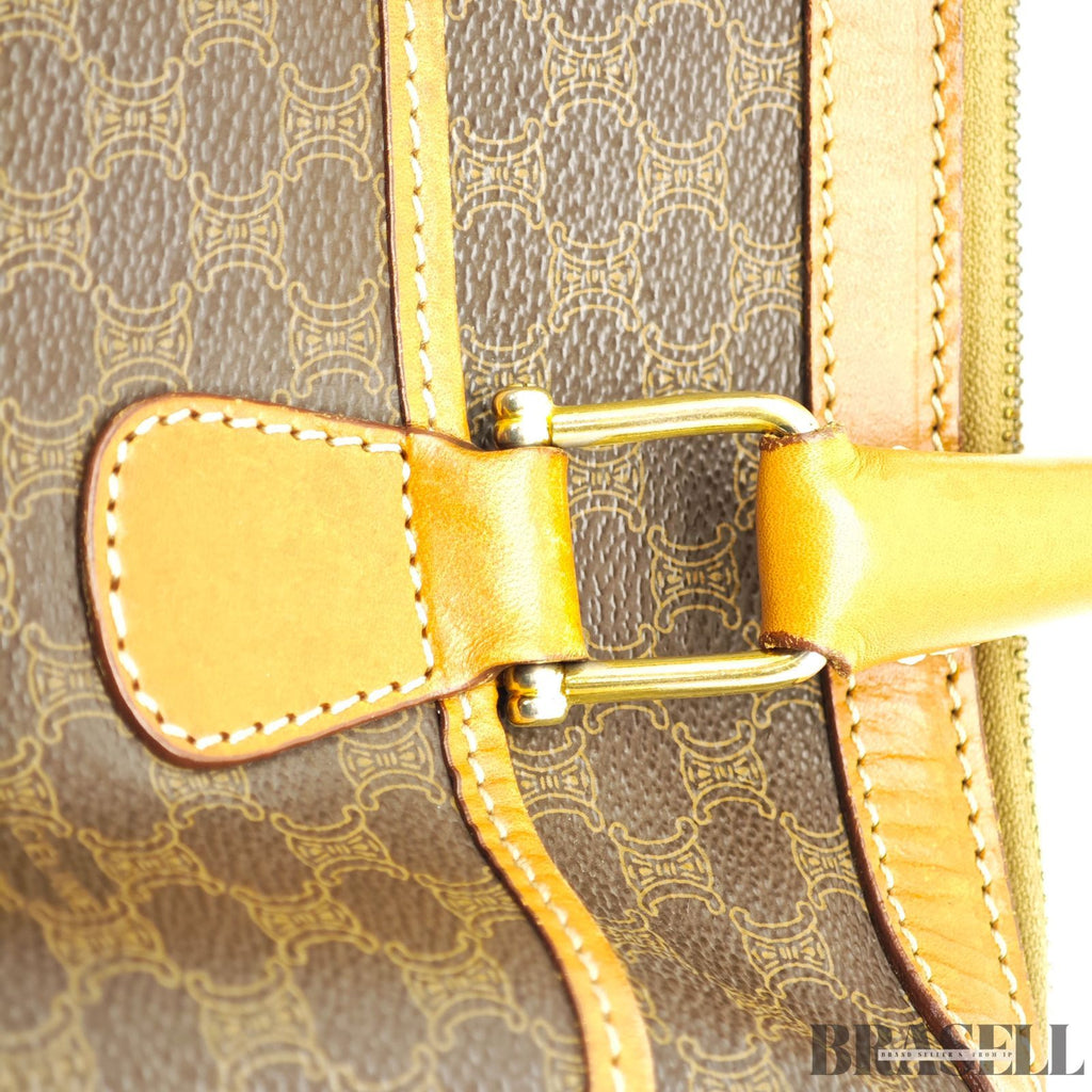 CELINE セリーヌ マカダムハンドバッグ ミニボストンバッグ バッグ ブラウン レディース