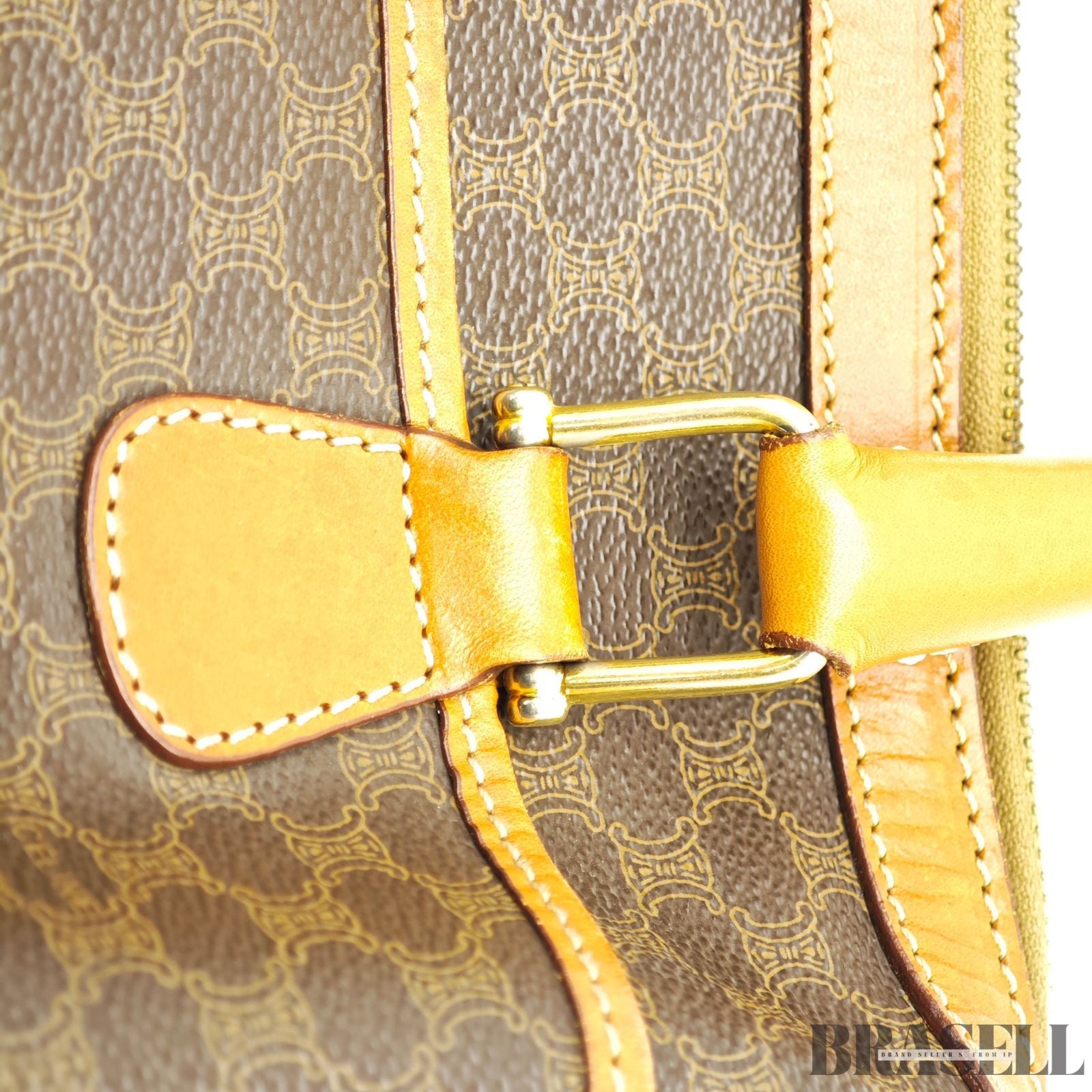 CELINE セリーヌ マカダムハンドバッグ ミニボストンバッグ バッグ ブラウン レディース