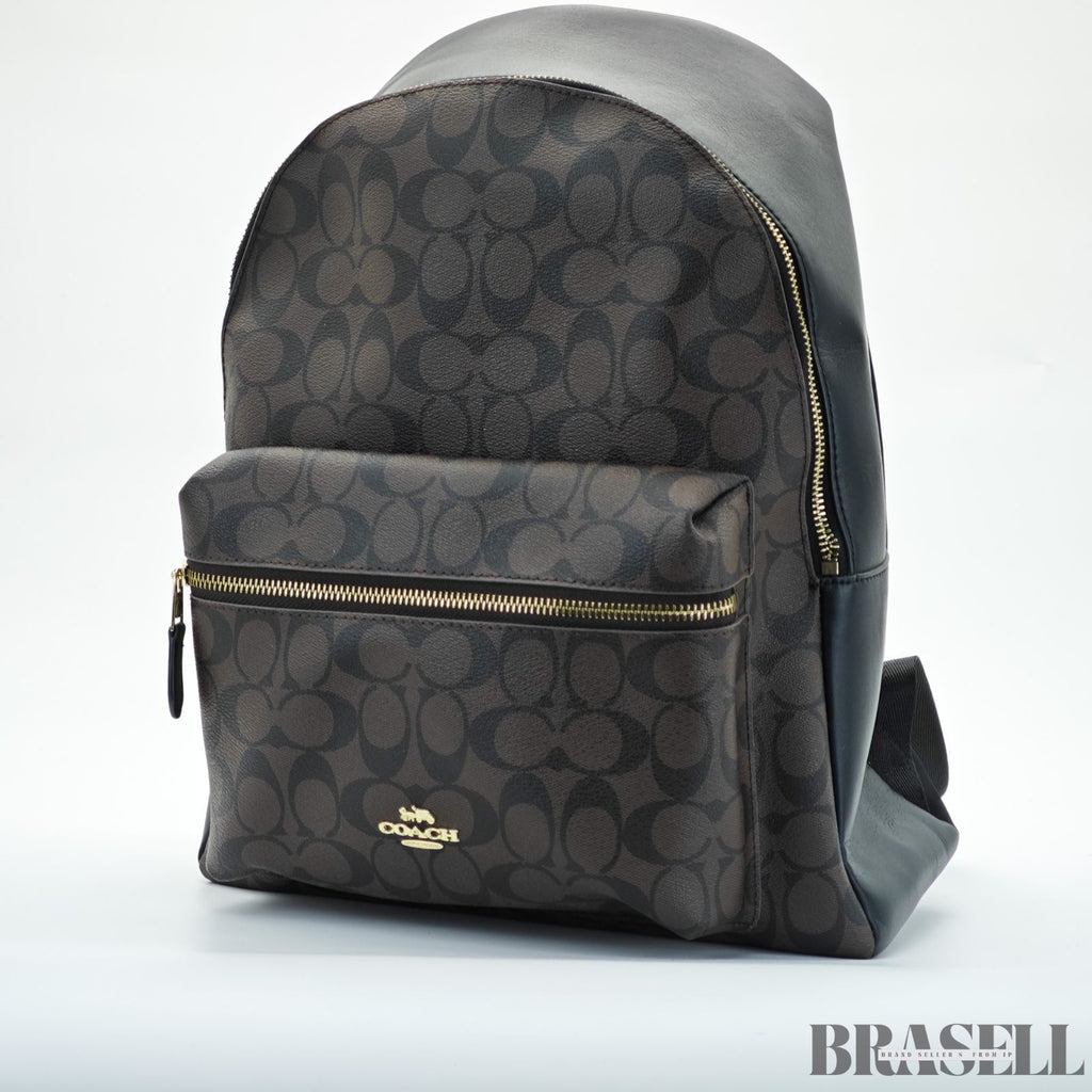 COACH コーチ チャーリー シグネチャーリュック バッグ ブラウン レディース メンズ バックパック