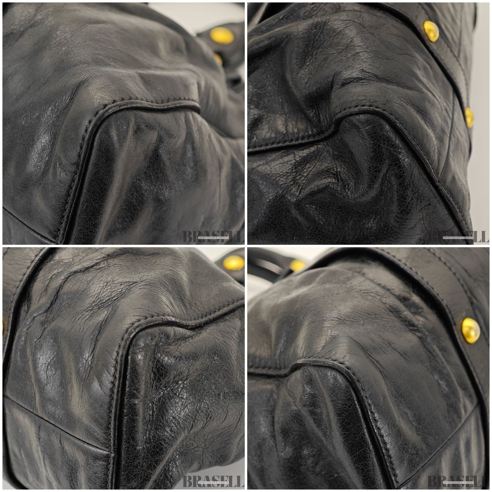 miu miu ミュウミュウ ギャザー ハンドバッグ RT0383 バッグ ショルダーバッグ 2way ブラック レディース ショルダーストラップ