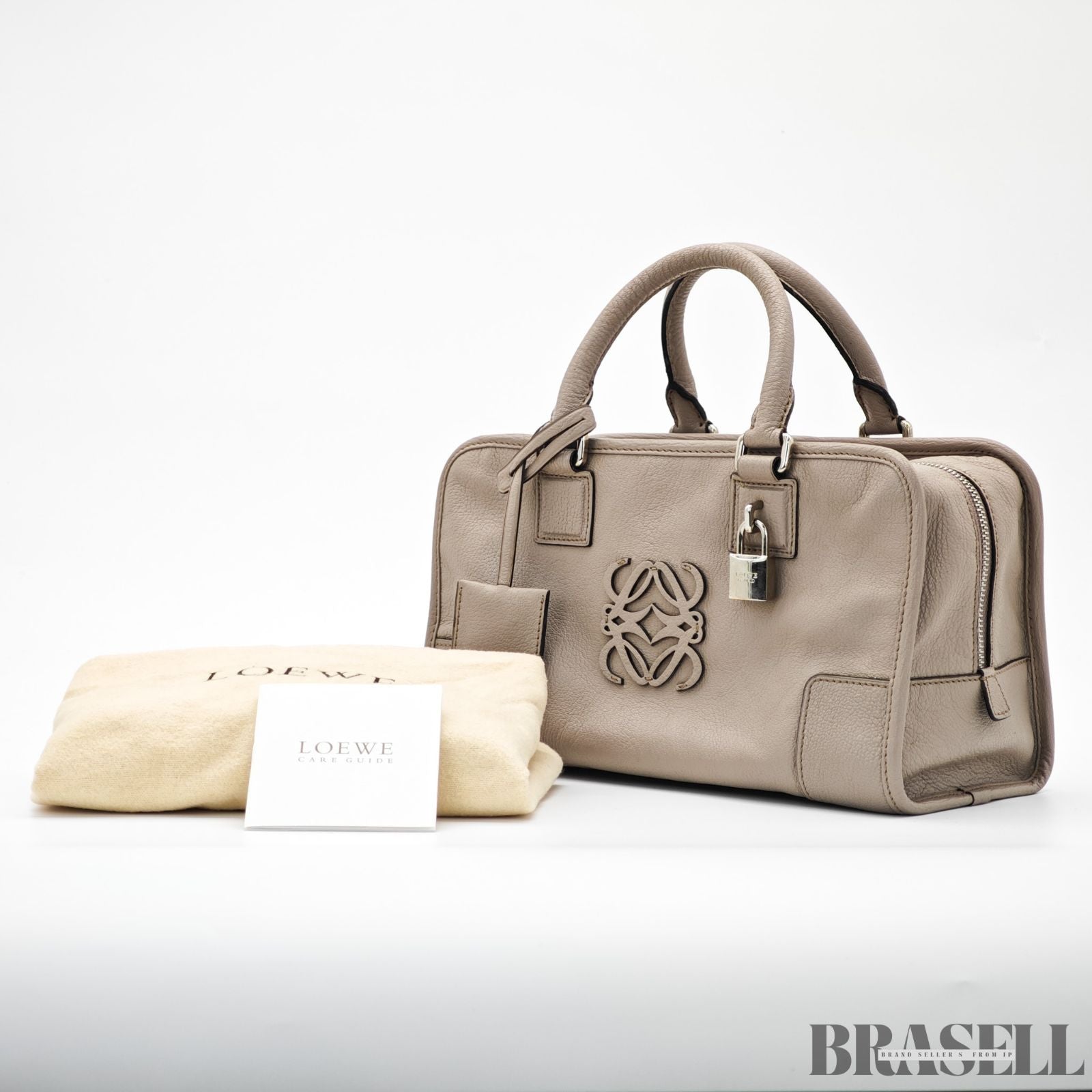 LOEWE ロエベ  アマソナ28  バッグ ハンドバッグ グレージュ シルバー金具 レディース 保存袋