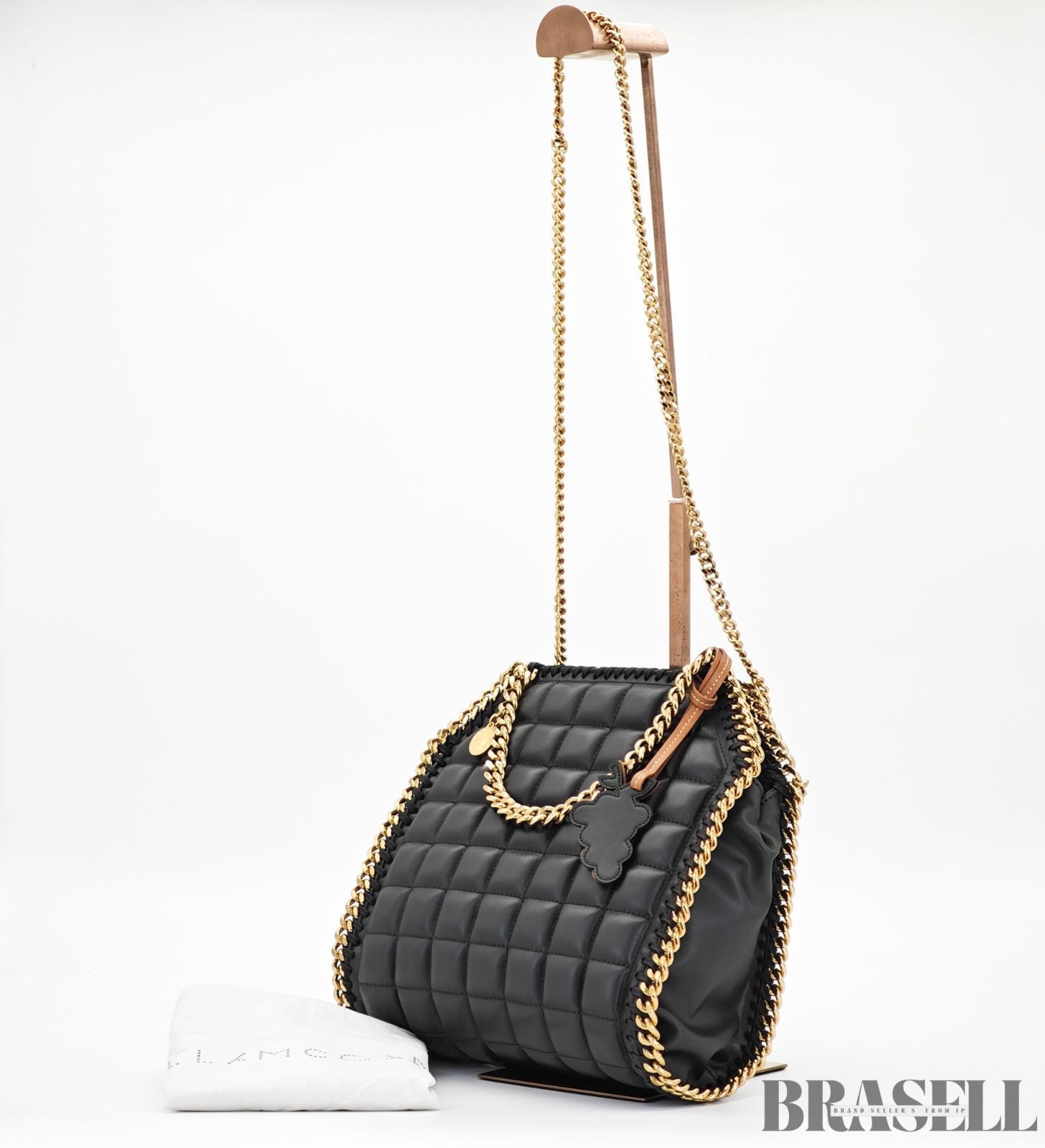 Stella McCartney ステラマッカートニー ファラベラ 371223WP0269 バッグ ハンドバッグ ショルダーバッグ 2way 型押し ゴールドチェーン ブラック レディース 保存袋