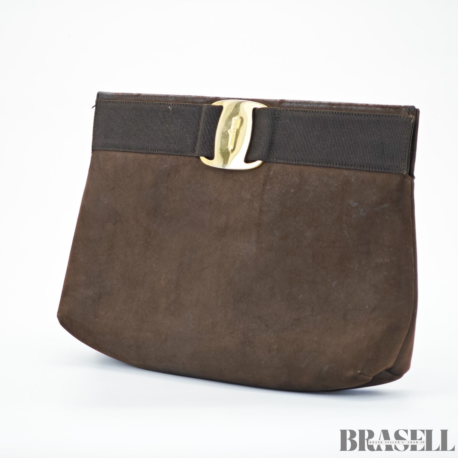 Salvatore Ferragamo サルヴァトーレフェラガモ ヴァラ バッグ ショルダーバッグ スウェード ブラウン レディース