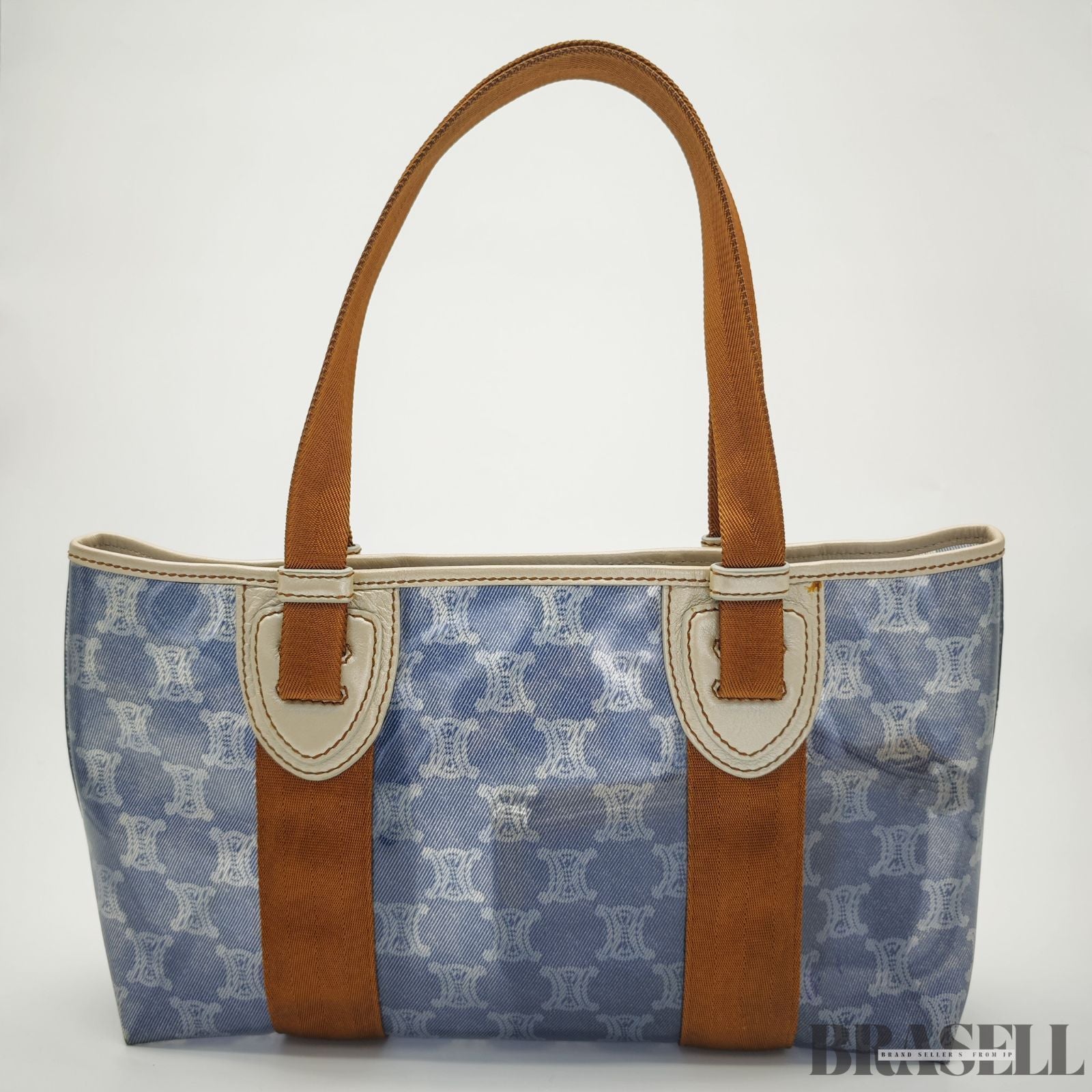 CELINE  セリーヌ マカダム トートバッグ バッグ トートバッグ ポーチ付き ブルー レディース