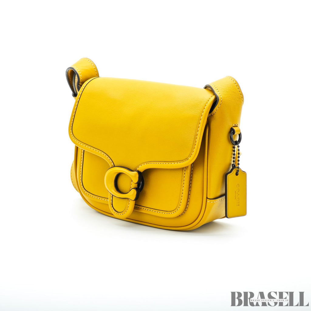 COACH コーチ タビー メッセンジャー バッグ ショルダーバッグ フラップ コンパクト イエロー レディース