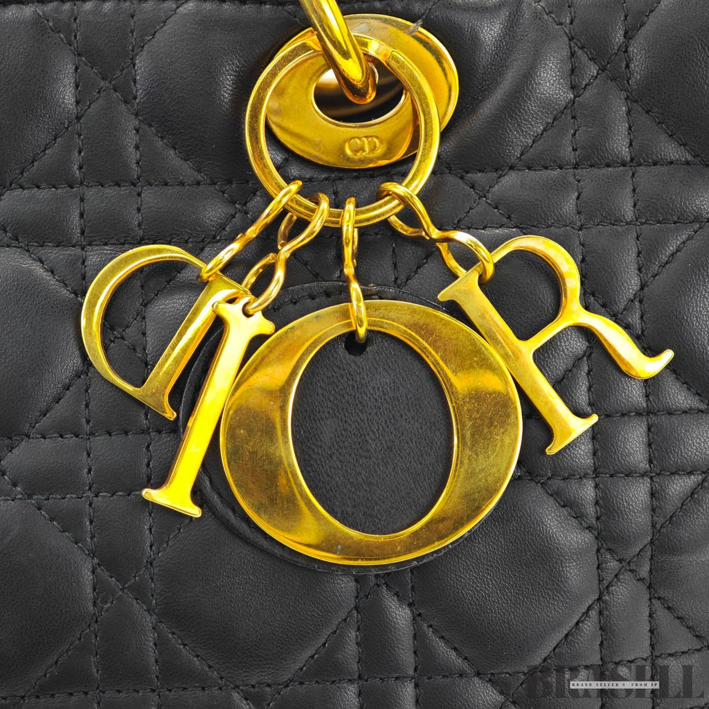 Dior ディオール レディディオール ラージ バッグ 2way ブラック レディース 保存袋 ショルダーストラップ