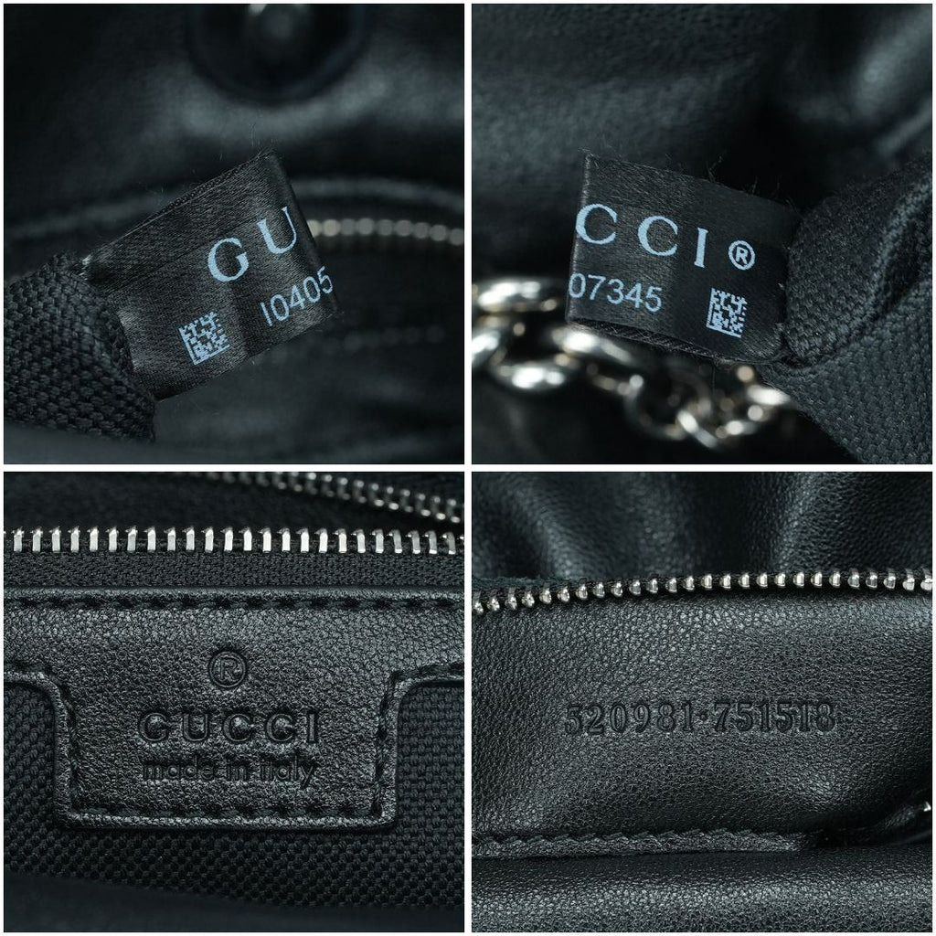 【RFIDタグ付】GUCCI グッチ ブロンディ トートバッグ 751518 ブラック レザー 2way チェーン ショルダー 美品 ハンドバッグ ショルダーバッグ 黒 メンズ レディース bag