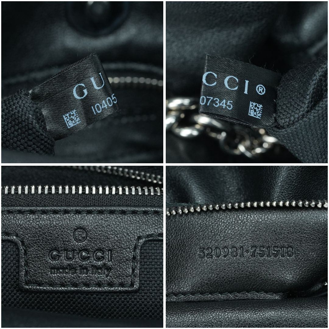 【RFIDタグ付】GUCCI グッチ ブロンディ トートバッグ 751518 ブラック レザー 2way チェーン ショルダー 美品 ハンドバッグ ショルダーバッグ 黒 メンズ レディース bag