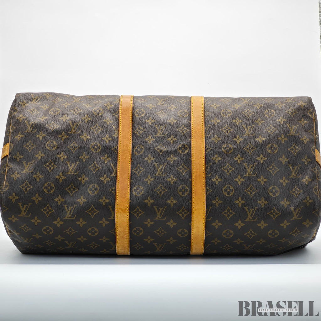 LOUIS VUITTON ルイ・ヴィトン キーポル 55cm M41424 バッグ ボストンバッグ 大容量 旅行 ブラウン レディース メンズ パドロック 鍵