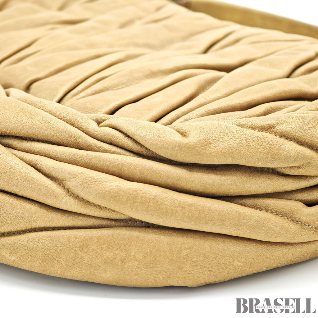 MIUMIU ミュウミュウ マテラッセ レザー ハンドバッグ バッグ 2way ブラウン レディース