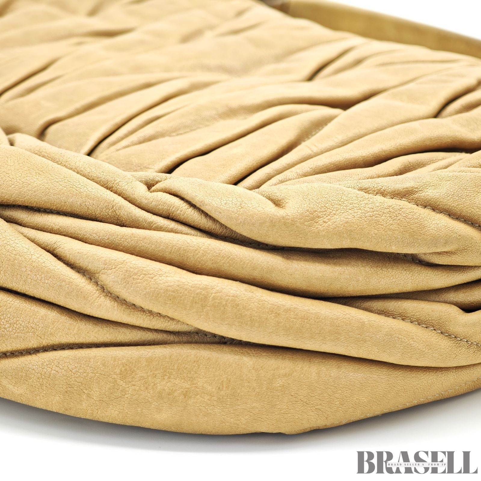 MIUMIU ミュウミュウ マテラッセ レザー ハンドバッグ バッグ 2way ブラウン レディース