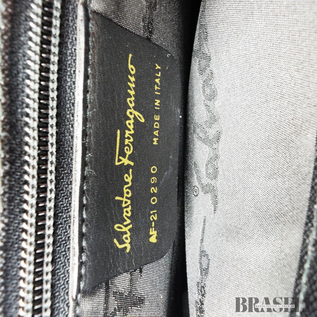 Ferragamo フェラガモ ガンチーニ 2way ショルダーバッグ バッグ トートバッグ ブラック レディース ショルダーストラップ