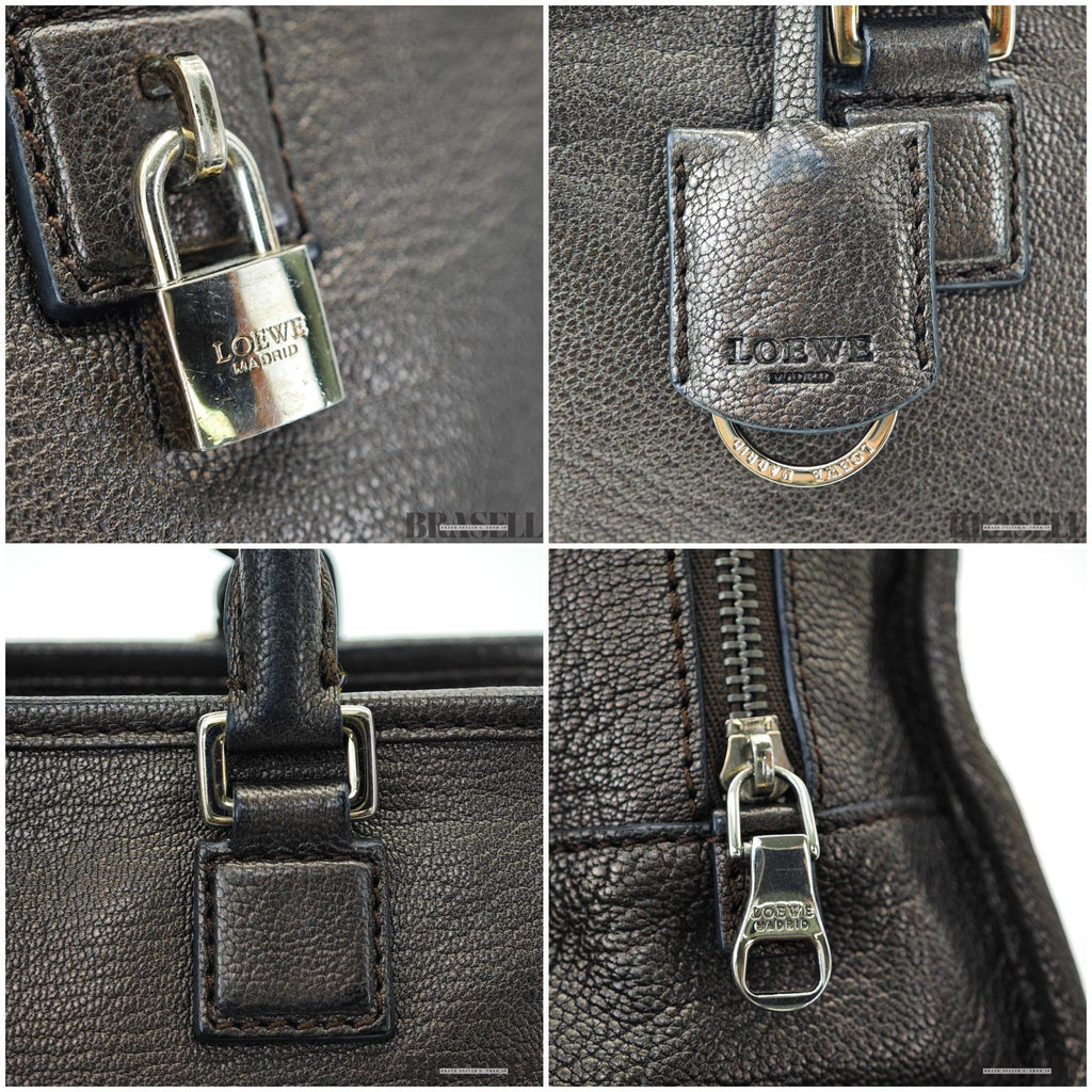 LOEWE ロエベ アマソナ 23 バッグ ハンドバッグ 横長 ガンメタ レディース メンズ