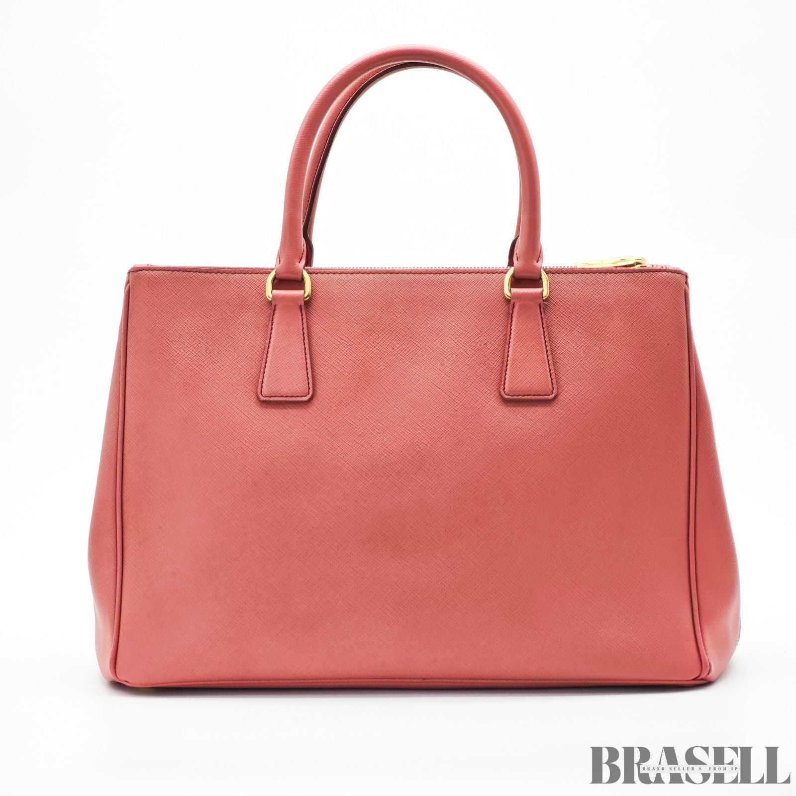 PRADA プラダ サフィアーノ レザー ガレリア  2way ハンドバッグ ピンク トートバッグ 鍵 ショルダーストラップ レディース メンズ