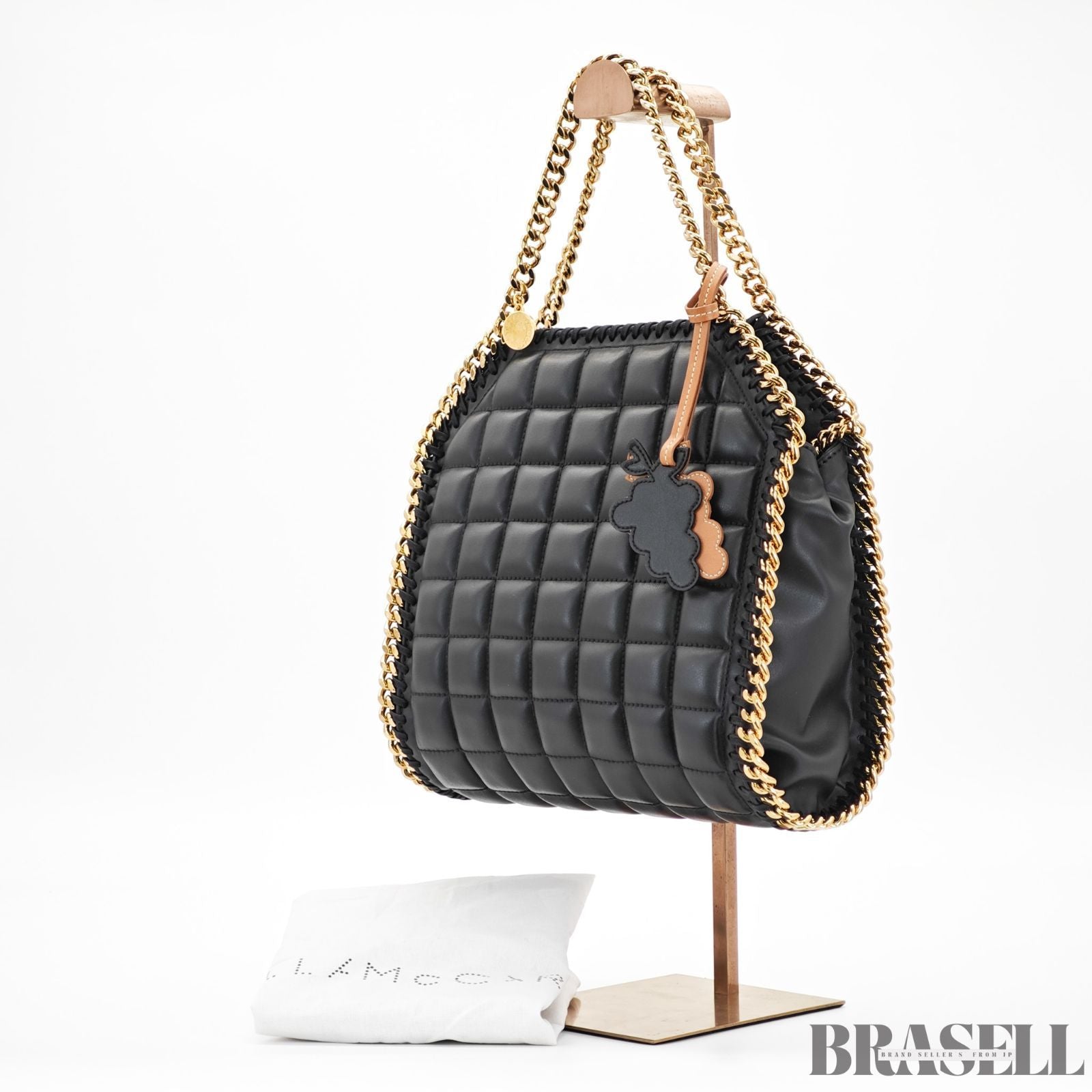 Stella McCartney ステラマッカートニー ファラベラ 371223WP0269 バッグ ハンドバッグ ショルダーバッグ 2way 型押し ゴールドチェーン ブラック レディース 保存袋