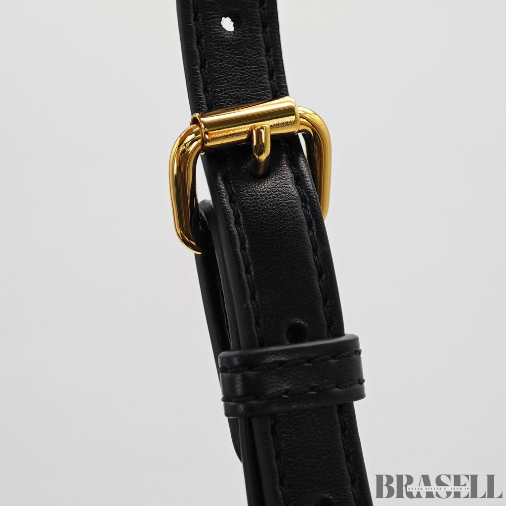 Stella McCartney ステラマッカートニー レザートートバッグ 513860W9923 バッグ ハンドバッグ ショルダーバッグ 2way ポーチ付き ブラック レディース 保存袋, ショルダーストラップ