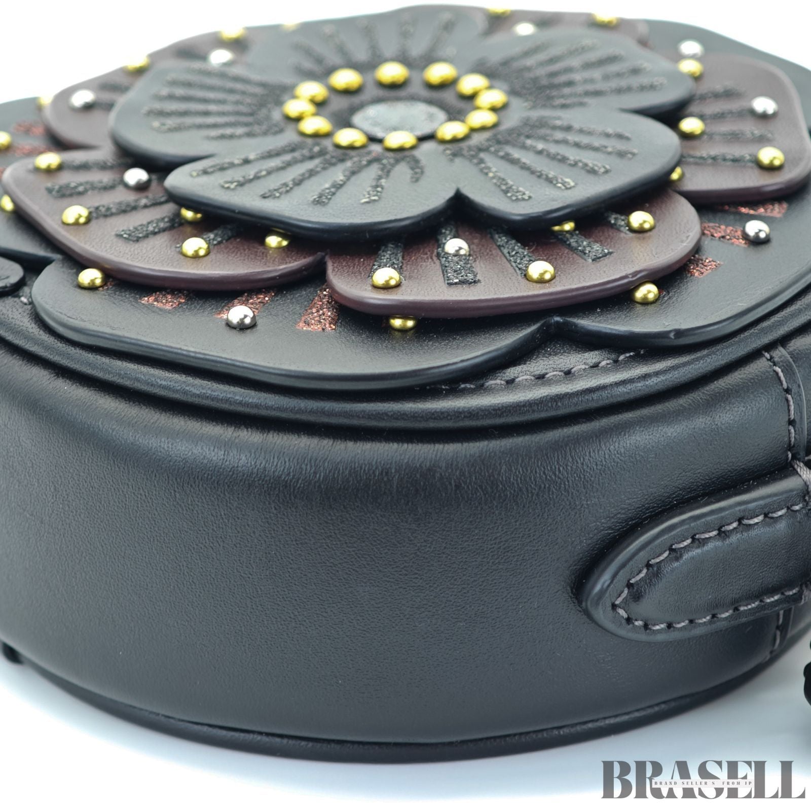 COACH コーチ ティーローズ クロスボディバッグ CE782 バッグ ショルダーバッグ 花 フラワー 円形 ラウンド ブラック レディースCOACH コーチ ティーローズ クロスボディバッグ CE782 バッグ ショルダーバッグ 花 フラワー 円形 ラウンド ブラック レディース