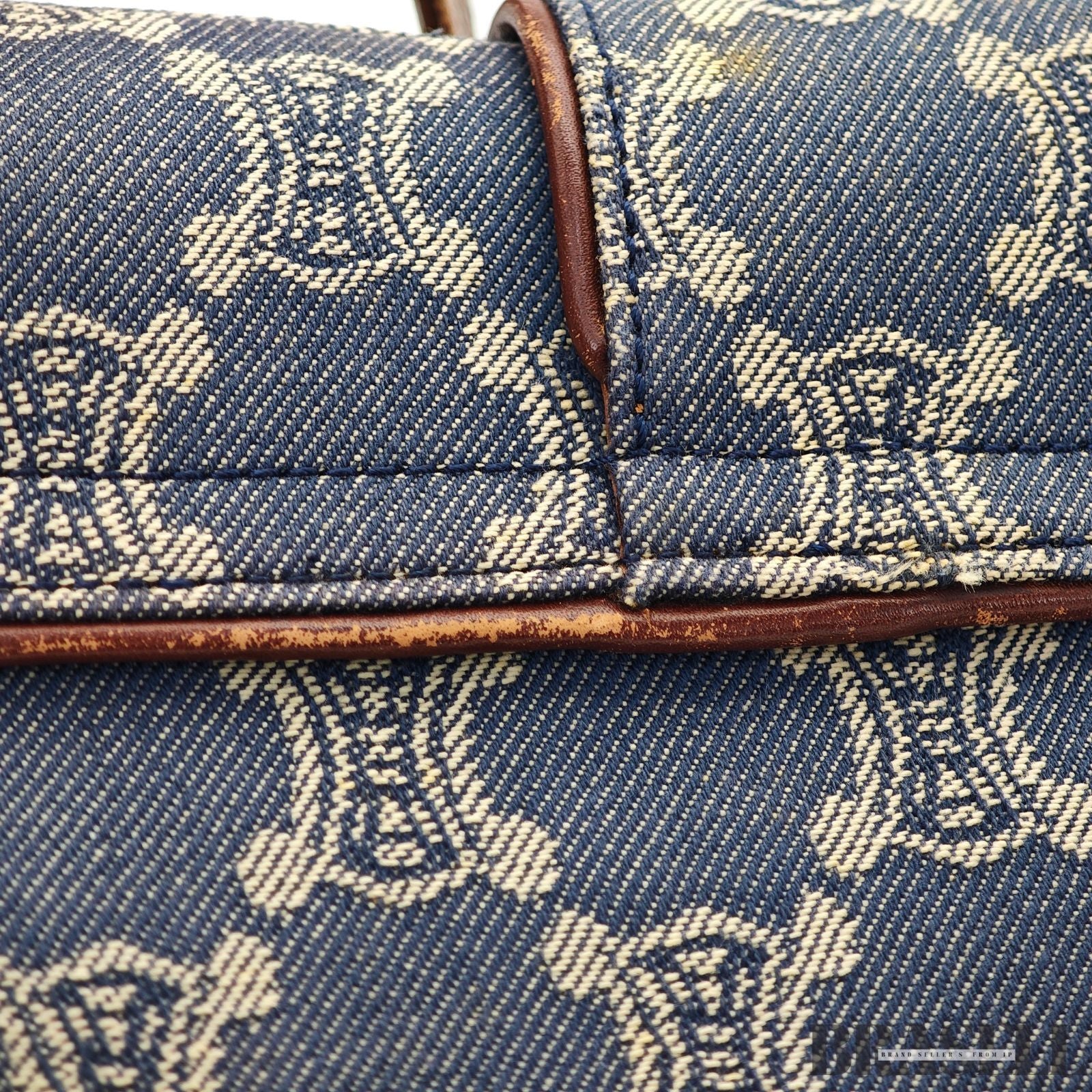 CELINE  セリーヌ パリマカダム ワンショルダーバッグ バッグ ハンドバッグ フラップ デニム ブラウン系 レディース 保存袋