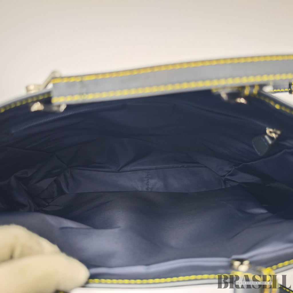 Dior ディオール トロッター トートバッグ ハンドバッグ キャンバス レザー ネイビー レディース