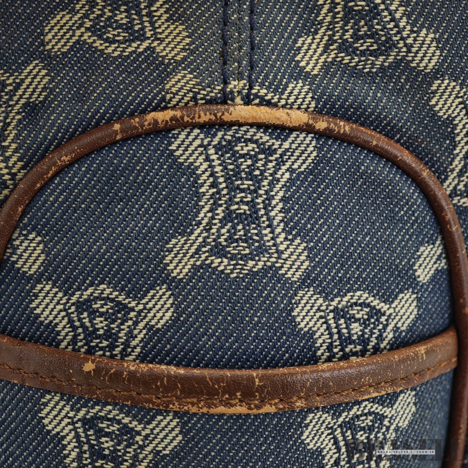 CELINE  セリーヌ マカダム柄 ブギ―バッグ YS00/75 バッグ ハンドバッグ キャンバス ブルーデニム/ブラウン レディース