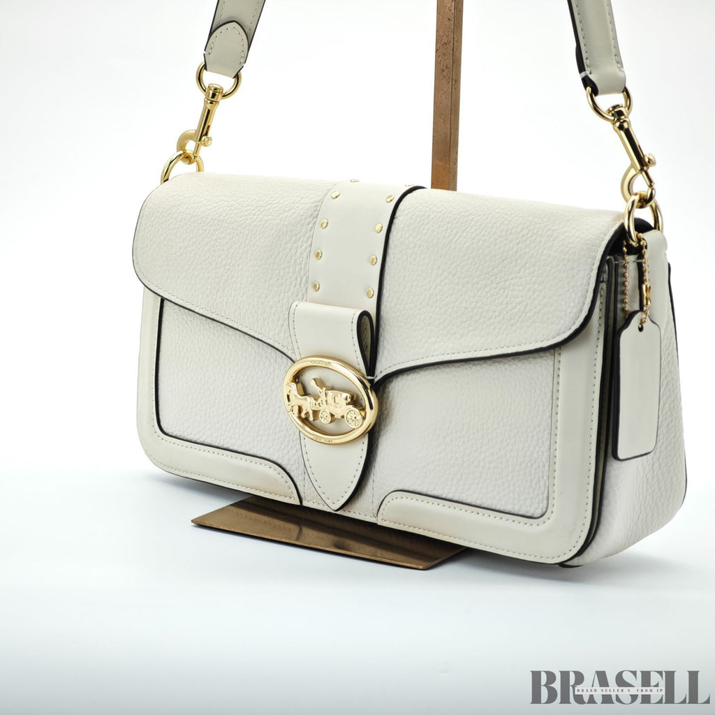 COACH コーチ サルキー F05497 バッグ ハンドバッグ フラップ コンパクト チョーク アイボリー レディース 保存袋