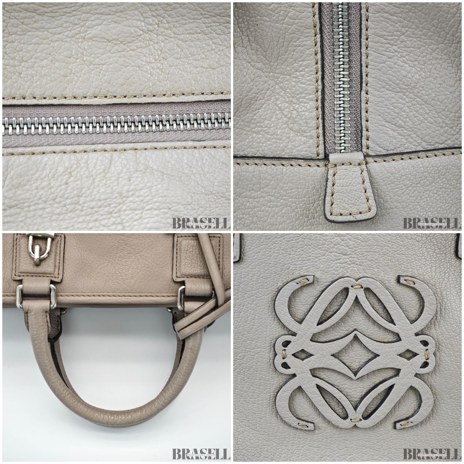 LOEWE ロエベ  アマソナ28  バッグ ハンドバッグ グレージュ シルバー金具 レディース 保存袋