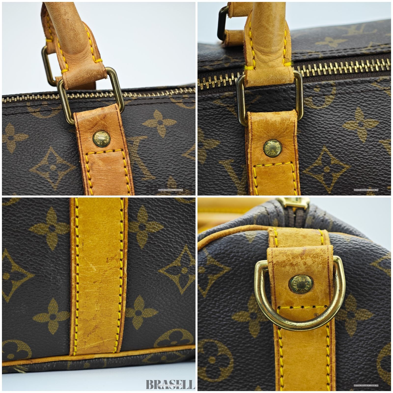 LOUIS VUITTON ルイ・ヴィトン キーポル 55cm M41424 バッグ ボストンバッグ 大容量 旅行 ブラウン レディース メンズ パドロック 鍵