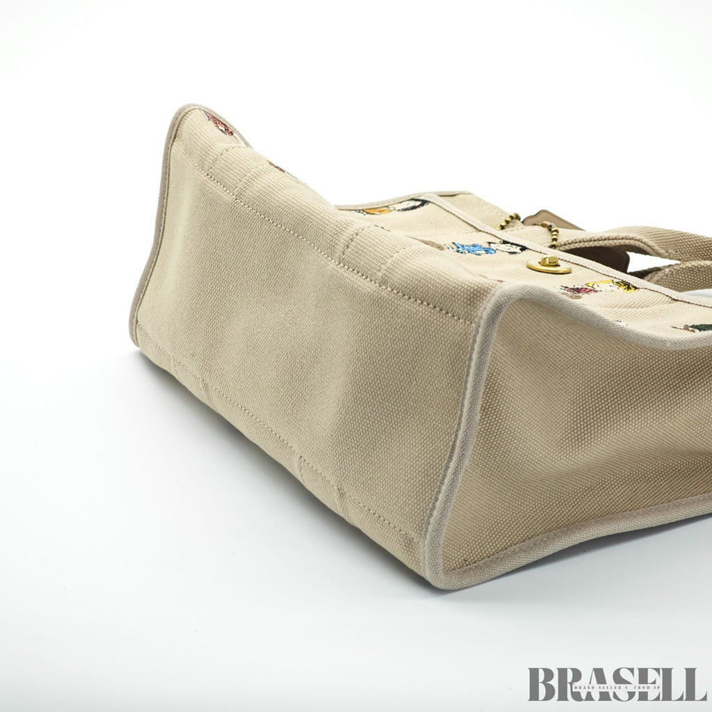 COACH コーチ COACH X PEANUTS  スヌーピー カーゴ トート バッグ C2657 CBH43 バッグ ショルダーバッグ 2way キャラクター 可愛い ベージュ レディース 保存袋 ショルダーストラップ