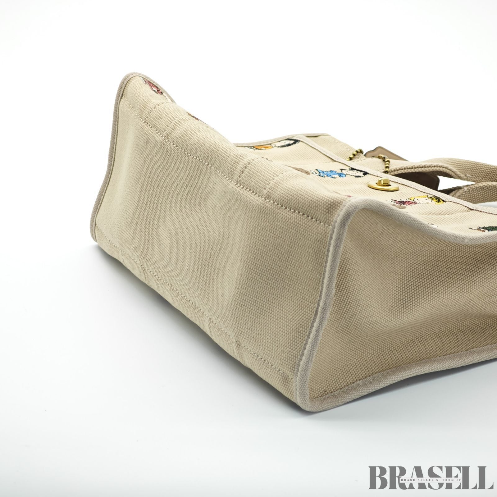 COACH コーチ COACH X PEANUTS  スヌーピー カーゴ トート バッグ C2657 CBH43 バッグ ショルダーバッグ 2way キャラクター 可愛い ベージュ レディース 保存袋 ショルダーストラップ