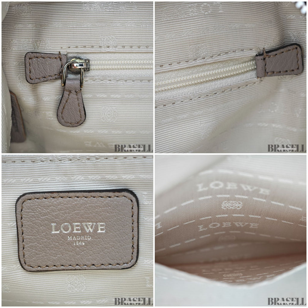 LOEWE ロエベ  アマソナ28  バッグ ハンドバッグ グレージュ シルバー金具 レディース 保存袋