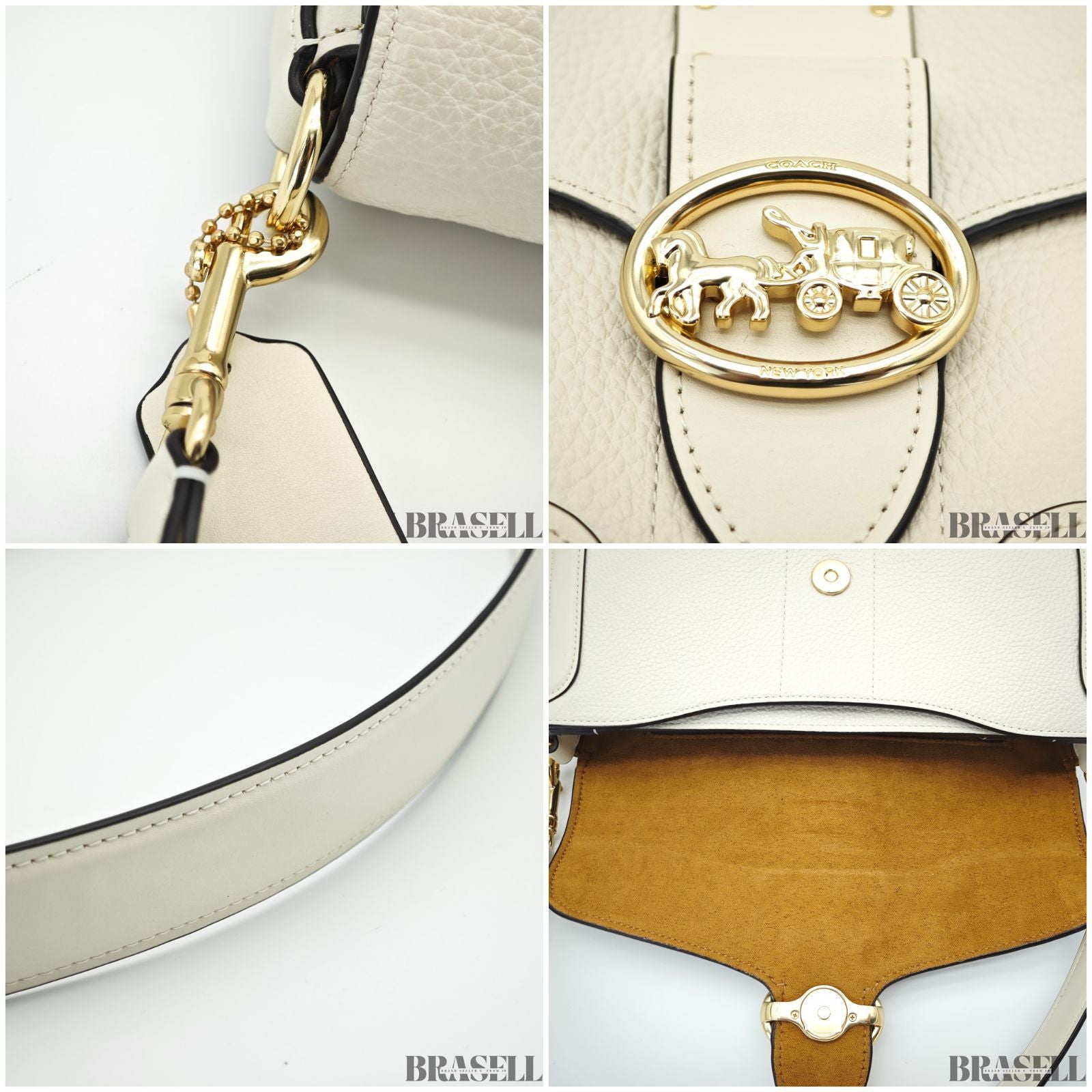 COACH コーチ サルキー F05497 バッグ ハンドバッグ フラップ コンパクト チョーク アイボリー レディース 保存袋