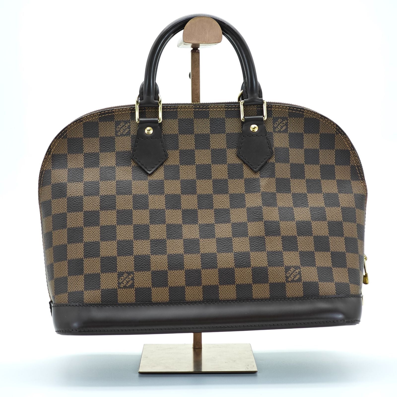 LOUIS VUITTON ルイ・ヴィトン ダミエ・エベヌ アルマ N51131 バッグ ハンドバッグ ブラウン レディース 保存袋  パドロック カデナ 南京錠 鍵