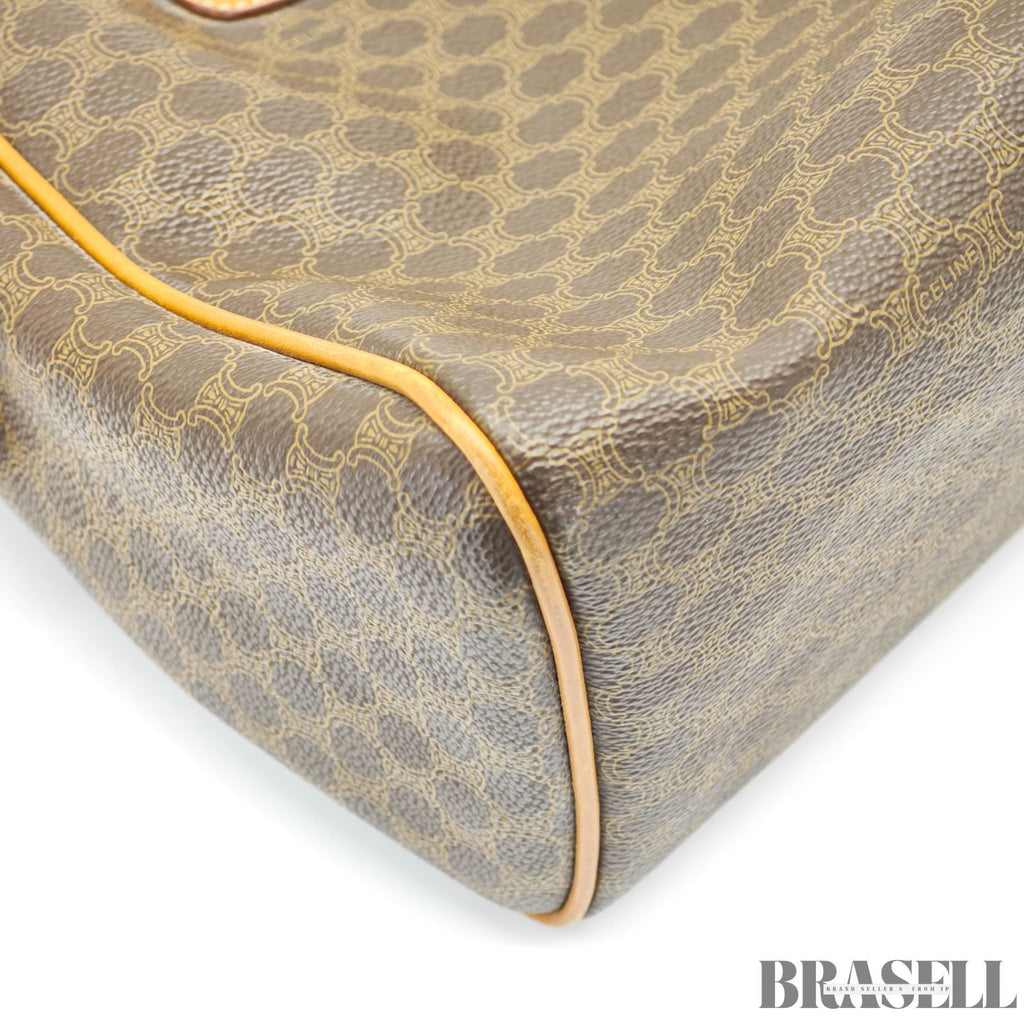 CELINE セリーヌ マカダムハンドバッグ ミニボストンバッグ バッグ ブラウン レディース