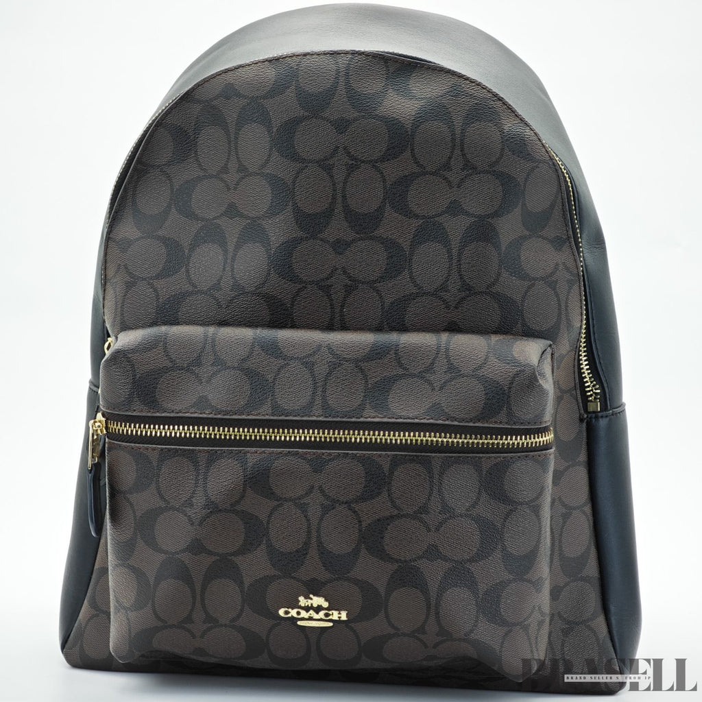 COACH コーチ チャーリー シグネチャーリュック バッグ ブラウン レディース メンズ バックパック