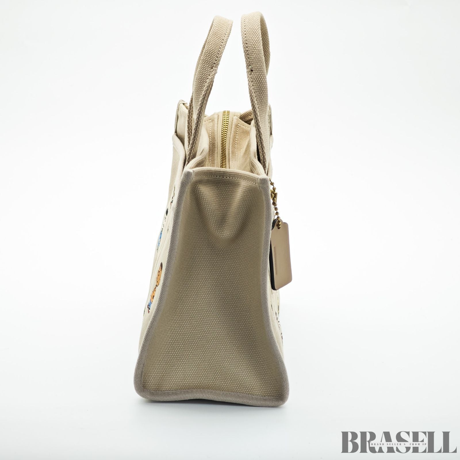 COACH コーチ COACH X PEANUTS  スヌーピー カーゴ トート バッグ C2657 CBH43 バッグ ショルダーバッグ 2way キャラクター 可愛い ベージュ レディース 保存袋 ショルダーストラップ