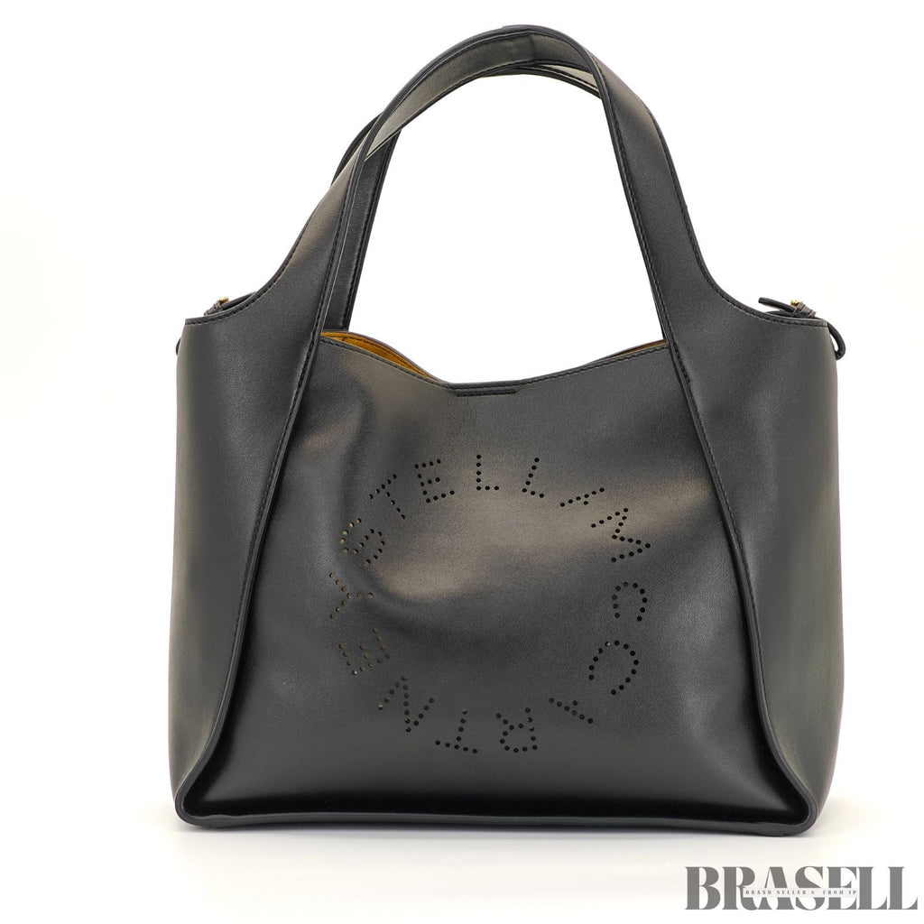 Stella McCartney ステラマッカートニー レザートートバッグ 513860W9923 バッグ ハンドバッグ ショルダーバッグ 2way ポーチ付き ブラック レディース 保存袋, ショルダーストラップ
