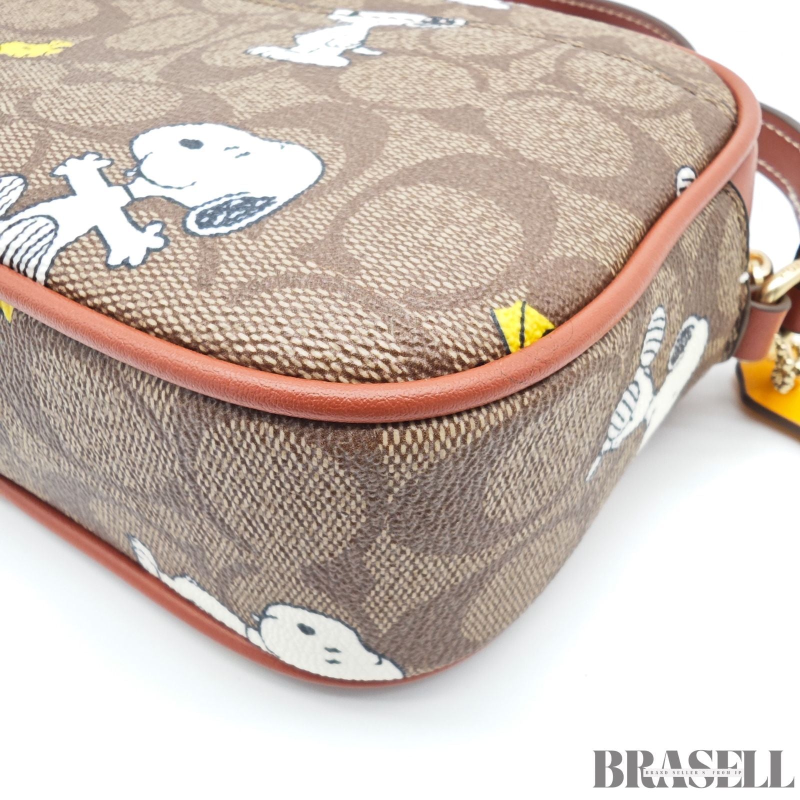 COACH コーチ シグネチャー スヌーピーコラボ CF428 バッグ ショルダーバッグ コンパクト 可愛い キャラクター カーキ レディース 保存袋