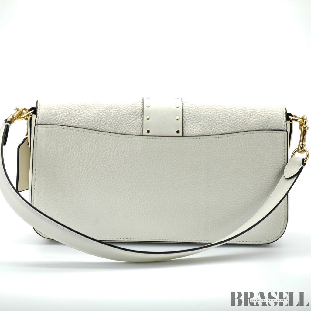 COACH コーチ サルキー F05497 バッグ ハンドバッグ フラップ コンパクト チョーク アイボリー レディース 保存袋