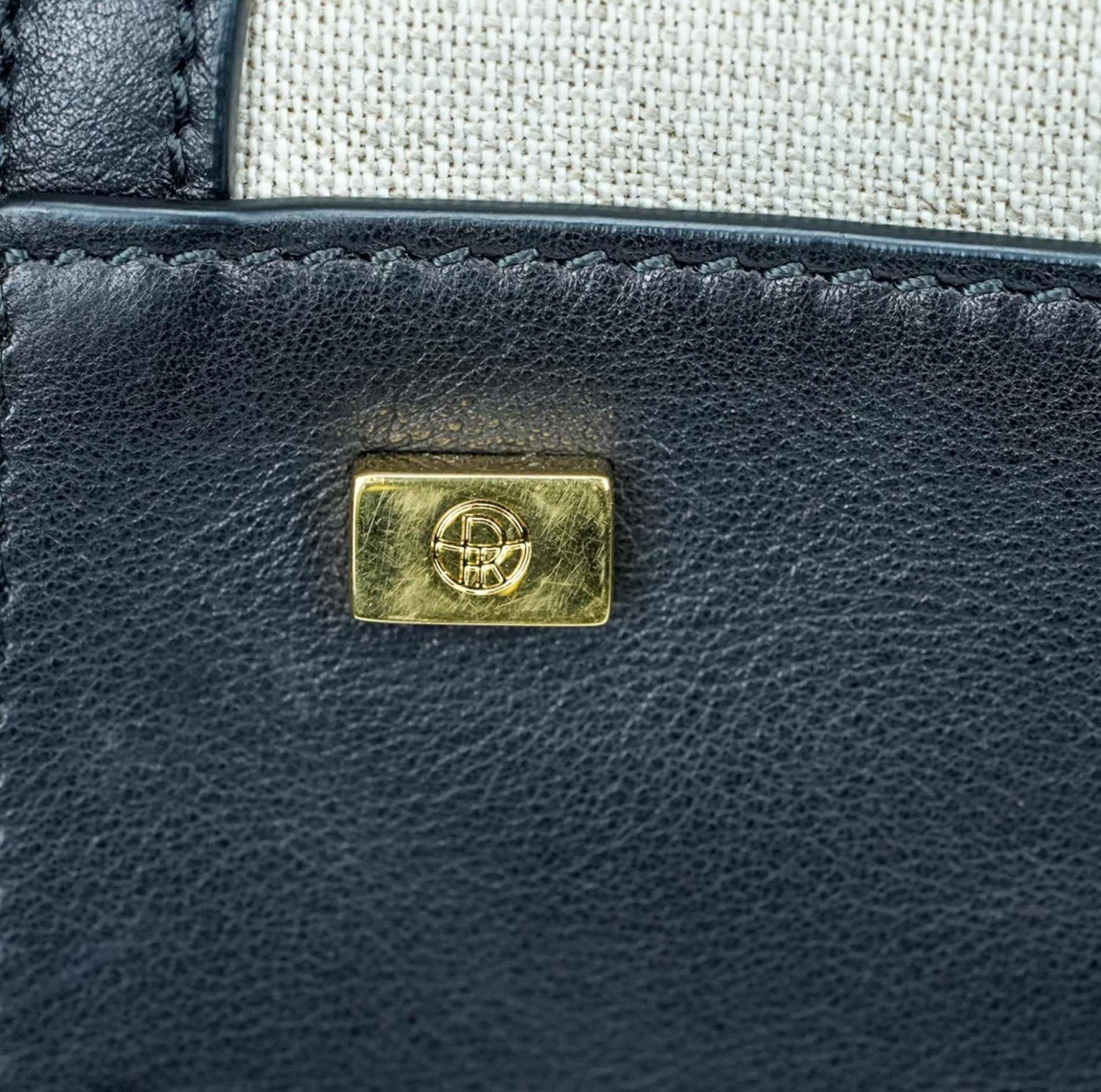 【希少】THE ROW ザ・ロウ Margaux 15 マルゴー キャンバス レザー ハンドバッグ ブラック ベージュ 保存袋付 美品 ABランク レア トートバッグ メンズ レディース