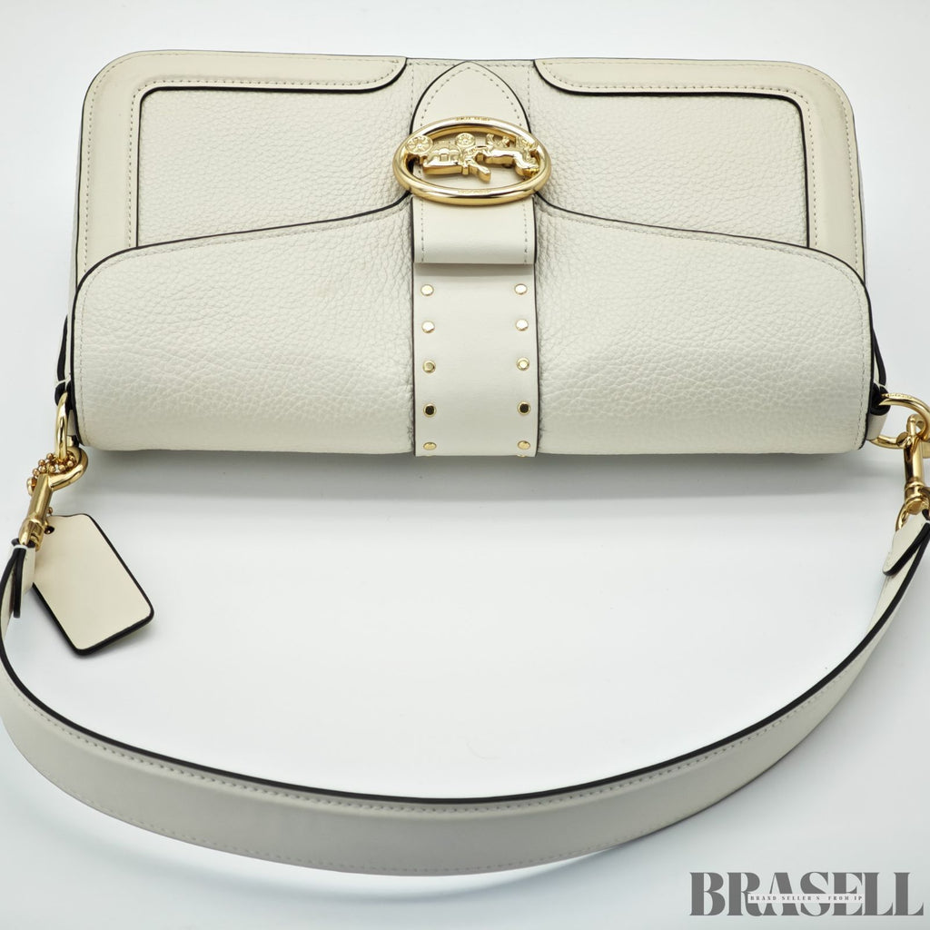 COACH コーチ サルキー F05497 バッグ ハンドバッグ フラップ コンパクト チョーク アイボリー レディース 保存袋