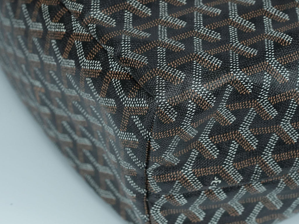 【Sランク・正規品】GOYARD ゴヤール サンルイPM トートバッグ ブラック×ブラウン 保存袋・ポーチ付 A4収納可 美品 St. Louis レディース メンズ ショルダーバッグ ハンドバッグ マザーズバッグ