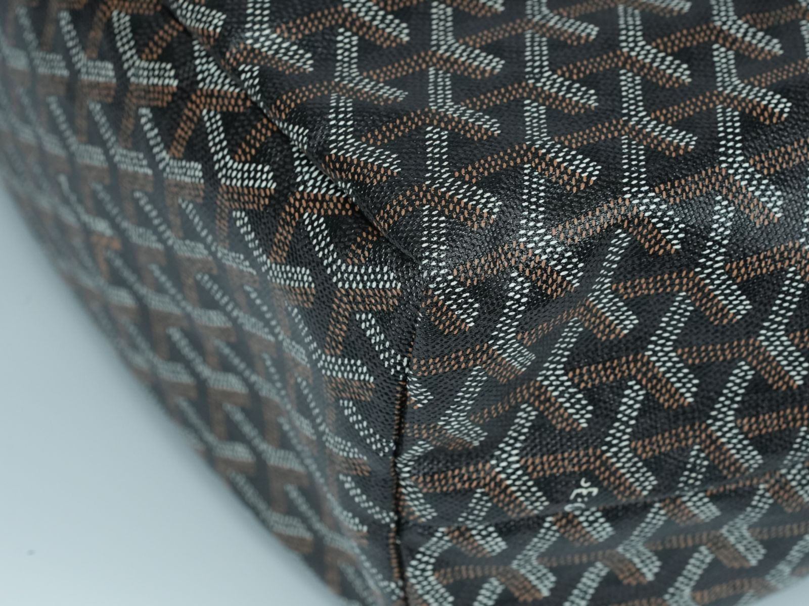 【Sランク・正規品】GOYARD ゴヤール サンルイPM トートバッグ ブラック×ブラウン 保存袋・ポーチ付 A4収納可 美品 St. Louis レディース メンズ ショルダーバッグ ハンドバッグ マザーズバッグ